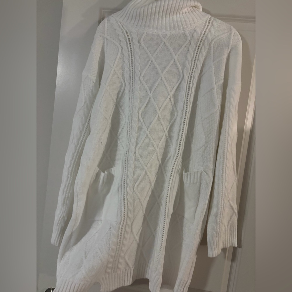 White sweater dress from shein